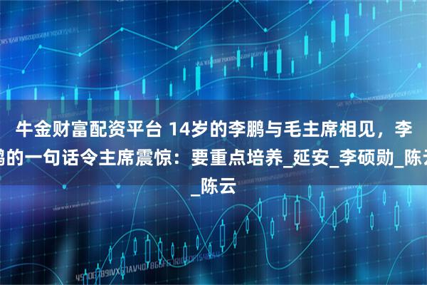 牛金财富配资平台 14岁的李鹏与毛主席相见，李鹏的一句话令主席震惊：要重点培养_延安_李硕勋_陈云